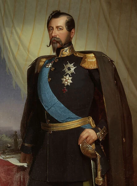 Oskar I, 1799-1859, King of Sweden and Norway, 1858. Creator: Carl Theodor Staaf