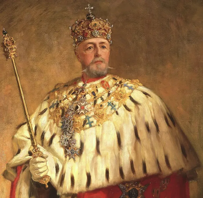 Framed Print : Oskar II (Oskar Fredrik), 1829-1907, King of Sweden 1872 and of Norway 1872-1905, c.1897. Creator: Oscar Bjorck Framed Print : Oskar II (Oskar Fredrik), 1829-1907, King of Sweden 1872 and of Norway 1872-1905, c.1897. Creator: Oscar Bjorck