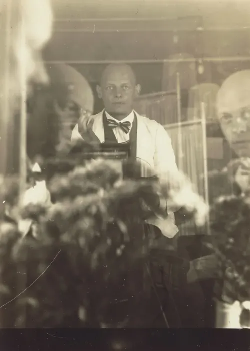 Framed Print : Oskar Schlemmer at Prellerstrasse Studio, 1925. Creator: Oskar Schlemmer Framed Print : Oskar Schlemmer at Prellerstrasse Studio, 1925. Creator: Oskar Schlemmer