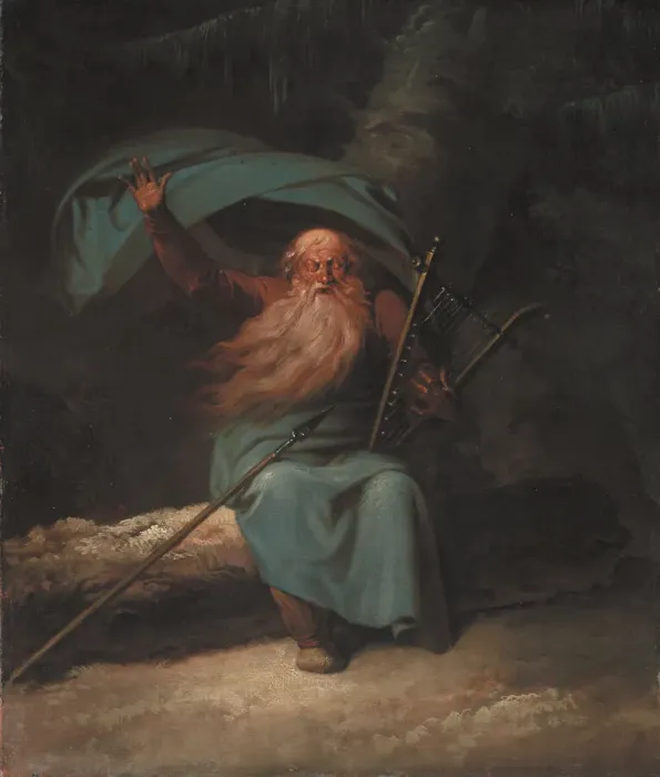 Framed Print : Ossian Singing His Swan Song, 1780-1782. Creator: Abildgaard, Nicolai Abraham (1743-1809) Framed Print : Ossian Singing His Swan Song, 1780-1782. Creator: Abildgaard, Nicolai Abraham (1743-1809)