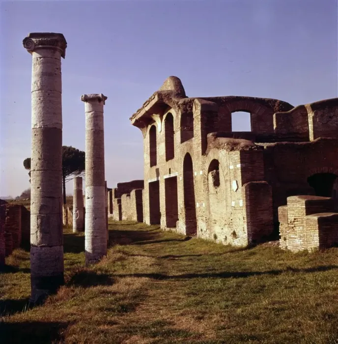 Framed Print : Ostia Antica, Port of Rome, Italy, c2nd-3rd century, (c20th century). Artist: CM Dixon