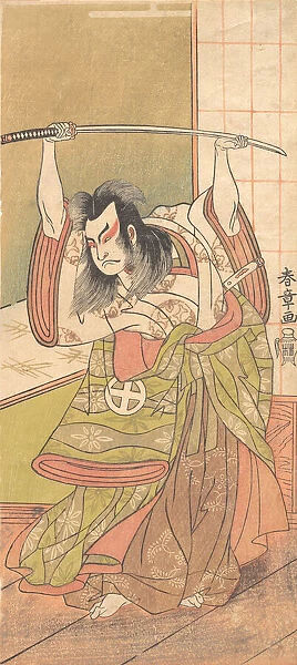 The Third Otani Hiroji as a Daimyo Standing on the Engawa, ca. 1771. Creator: Shunsho