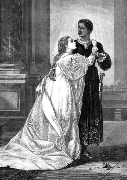 Othello and Desdemona, 1874 Print: A Moment of Faith. Art Prints