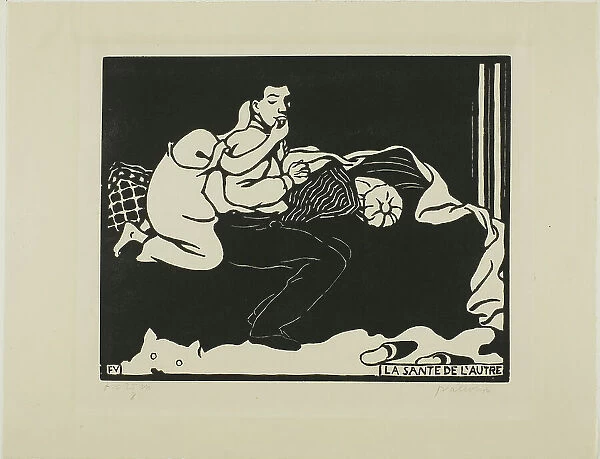 The Other's Health, plate nine from Intimacies, 1898. Creator: Félix Vallotton
