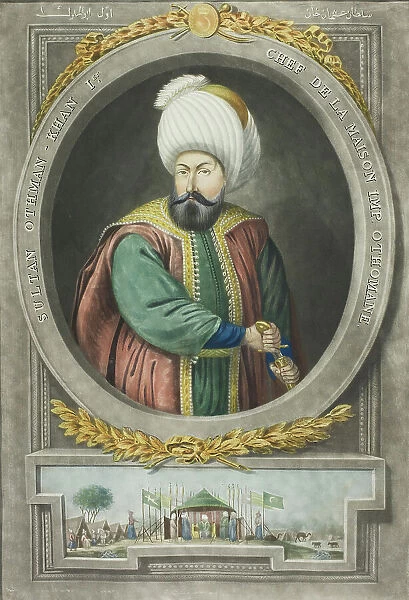 Othman Kahn I, from Portraits of the Emperors of Turkey, 1815. Creator: John Young