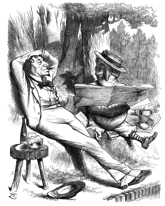 Framed Print : Otium Cum Diz!, 1878. Artist: Swain Framed Print : Otium Cum Diz!, 1878. Artist: Swain