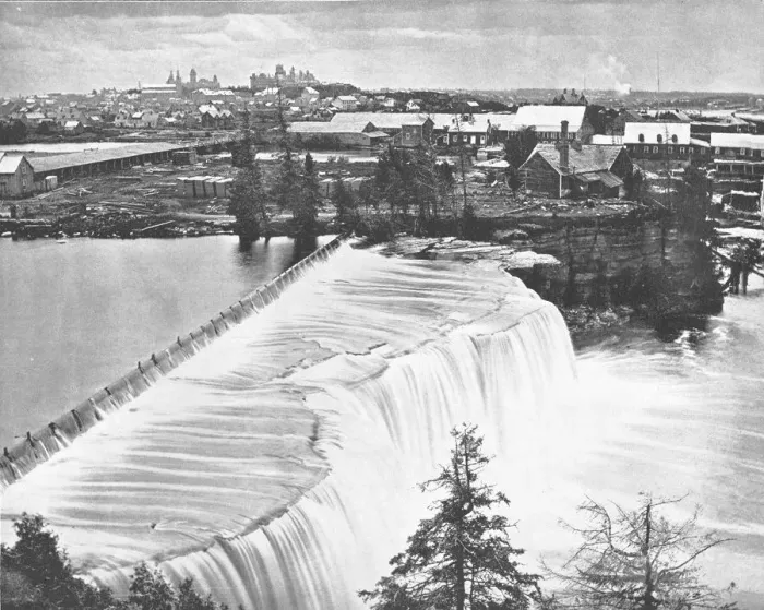 Framed Print : Ottawa, Canada, from Rideau Falls, c1900. Creator: Unknown Framed Print : Ottawa, Canada, from Rideau Falls, c1900. Creator: Unknown