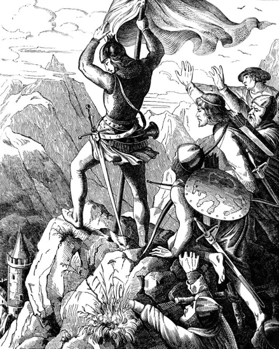 Framed Print : Otto I of Bavaria prevents a defeat of Emperor near Verona, 1840 Framed Print : Otto I of Bavaria prevents a defeat of Emperor near Verona, 1840