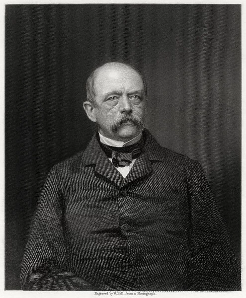 Otto von Bismarck, German statesman, 19th century. Artist: W Holl