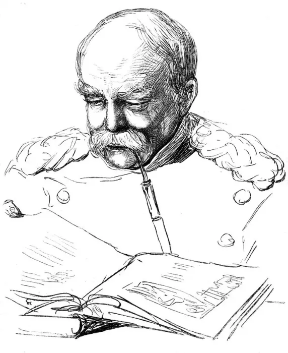 Framed Print : Otto von Bismark, German statesman, 1877. Artist: A von Werner Framed Print : Otto von Bismark, German statesman, 1877. Artist: A von Werner