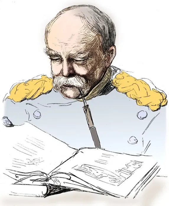 Framed Print : Otto von Bismark, German statesman, 1877. Artist: A von Werner Framed Print : Otto von Bismark, German statesman, 1877. Artist: A von Werner