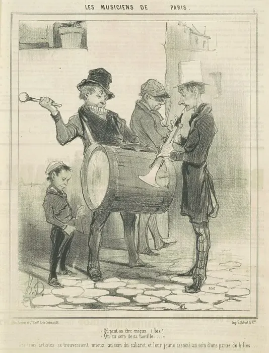 Framed Print : Ou peut on être mieux... 19th century. Creator: Honore Daumier Framed Print : Ou peut on être mieux... 19th century. Creator: Honore Daumier