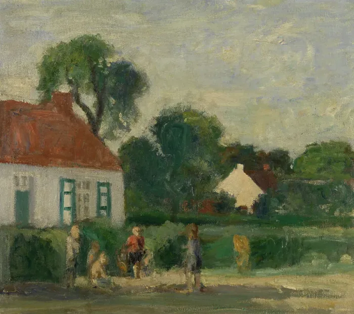 Framed Print : Oude baan in Schilde, 1940s? Creator: Albert Van Dyck Framed Print : Oude baan in Schilde, 1940s? Creator: Albert Van Dyck