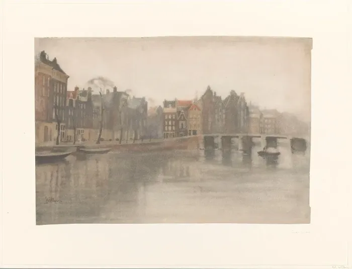 Framed Print : The Oude Waal in Amsterdam, 1870-1923. Creator: Willem Witsen Framed Print : The Oude Waal in Amsterdam, 1870-1923. Creator: Willem Witsen