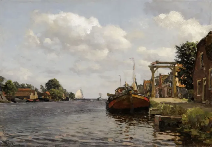 Framed Print : Oude Wetering, 1904. Creator: Tholen, Willem Bastiaan (1860-1931) Framed Print : Oude Wetering, 1904. Creator: Tholen, Willem Bastiaan (1860-1931)