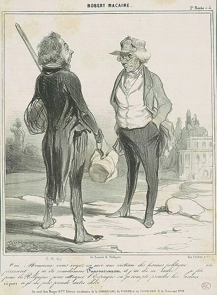 Oui, monsieur, vous voyez en moi une victime, 19th century. Creator: Honore Daumier