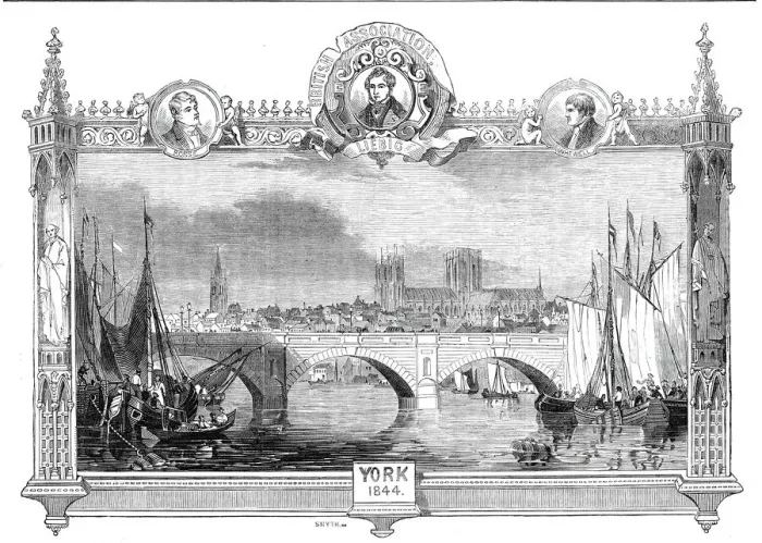 Framed Print : The Ouse Bridge, York, 1844. Creator: Smyth Framed Print : The Ouse Bridge, York, 1844. Creator: Smyth