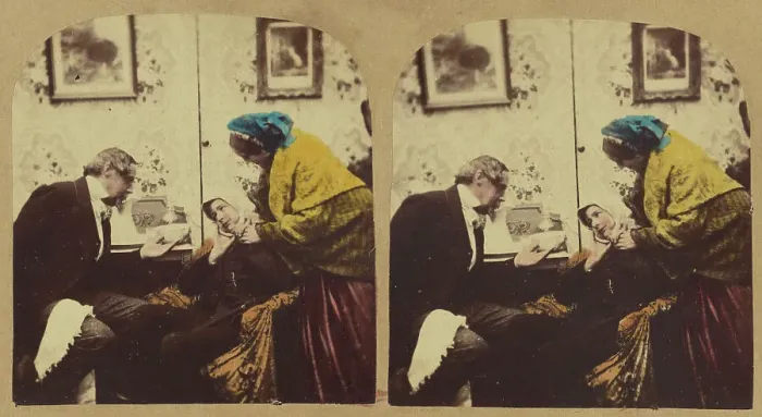 Framed Print : Do have it out. about 1865. Creator: London Stereoscopic & Photographic Co Framed Print : Do have it out. about 1865. Creator: London Stereoscopic & Photographic Co