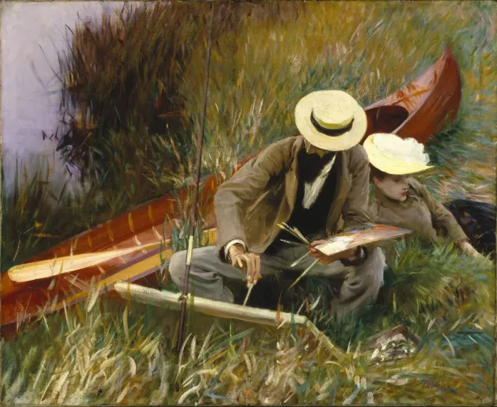 Framed Print : An Out-of-Doors Study, 1889. Artist: Sargent, John Singer (1856-1925) Framed Print : An Out-of-Doors Study, 1889. Artist: Sargent, John Singer (1856-1925)