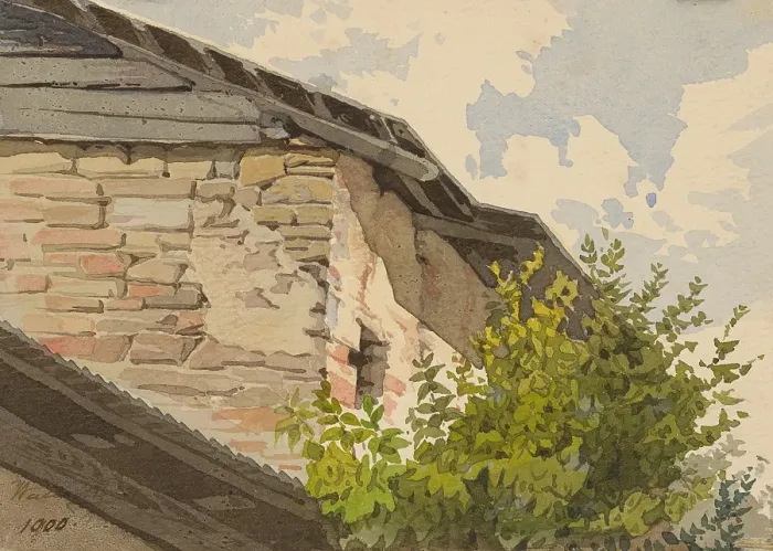 Framed Print : Outbuilding, 1920. Creator: Eugen Wallachy Framed Print : Outbuilding, 1920. Creator: Eugen Wallachy