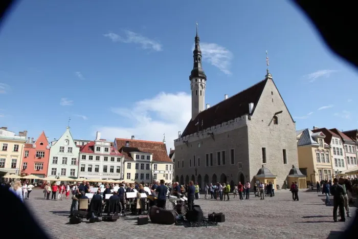 Framed Print : Outdoor concert in Town Hall Square, Tallin, Estonia, 2011. Artist: Sheldon Marshall Framed Print : Outdoor concert in Town Hall Square, Tallin, Estonia, 2011. Artist: Sheldon Marshall