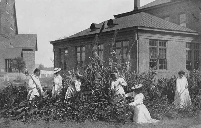 Framed Print : Outdoor work for girls, 1904. Creator: Frances Benjamin Johnston Framed Print : Outdoor work for girls, 1904. Creator: Frances Benjamin Johnston