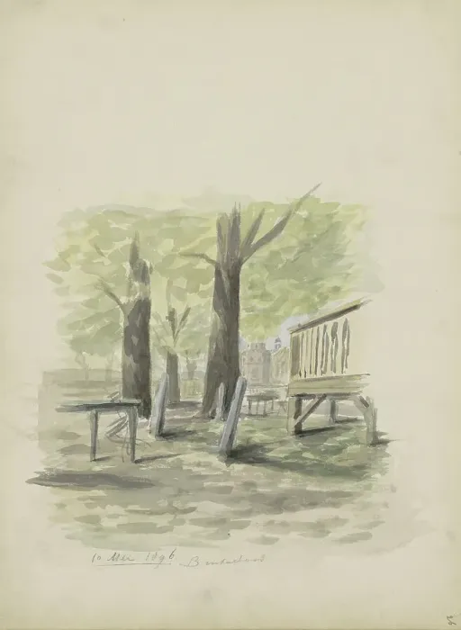 Framed Print : Outdoors, 1896. Creator: Christiaan Huidekoper Framed Print : Outdoors, 1896. Creator: Christiaan Huidekoper