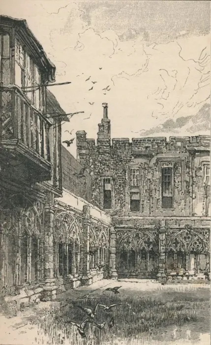 Framed Print : The Outer Cloisters and Anne Boleyns Window, 1895 Framed Print : The Outer Cloisters and Anne Boleyns Window, 1895