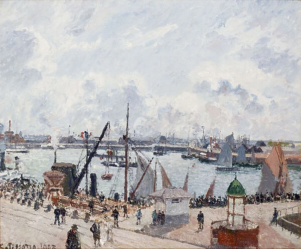 The Outer Harbour of Le Havre. Morning. Sun. Artist: Pissarro, Camille (1830-1903)