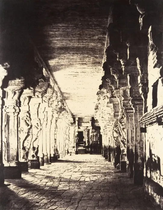 Framed Print : The Outer Prakarum, or Corridor Around the Temple of the God Sundareshawara, January-March 1858. Creator: Captain Linnaeus Tripe Framed Print : The Outer Prakarum, or Corridor Around the Temple of the God Sundareshawara, January-March 1858. Creator: Captain Linnaeus Tripe
