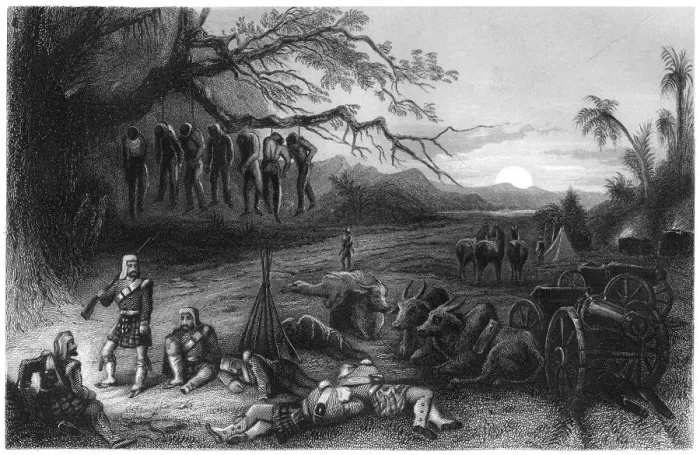 Framed Print : Outlaying picket of the Highland Brigade, 1857, (c1860) Framed Print : Outlaying picket of the Highland Brigade, 1857, (c1860)
