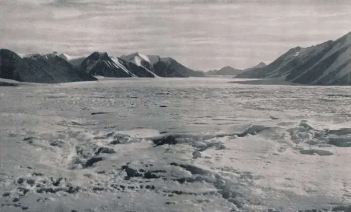 Framed Print : An Outlet Glacier Valley Completely Filled With Ice, c1911, (1913). Artist: Frank Debenham Framed Print : An Outlet Glacier Valley Completely Filled With Ice, c1911, (1913). Artist: Frank Debenham