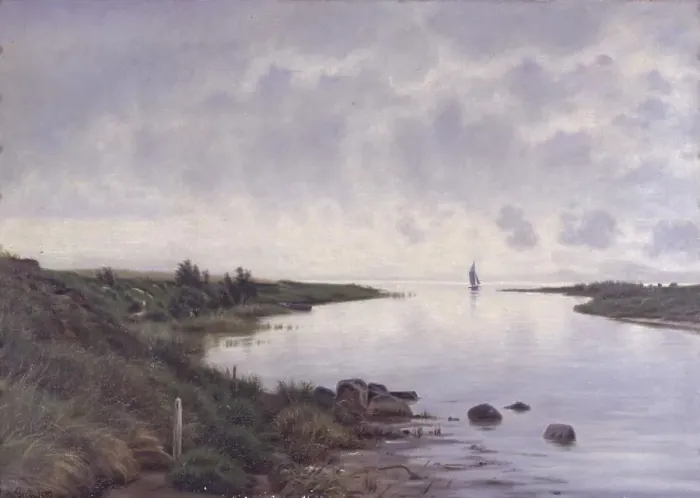 Framed Print : The outlet of the river, 1899. Creator: Georg Vilhelm Arnold Groth Framed Print : The outlet of the river, 1899. Creator: Georg Vilhelm Arnold Groth