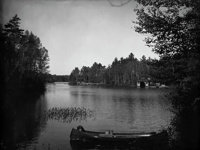 Framed Print : Outlet, Upper St. Regis Lake, Adirondack Mountains, The, c1903. Creator: Unknown Framed Print : Outlet, Upper St. Regis Lake, Adirondack Mountains, The, c1903. Creator: Unknown