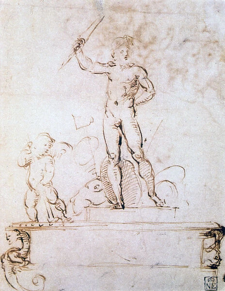 Outline composition for a decoration of a festival, c1500-1520. Artist: Raphael