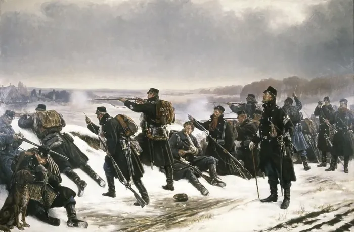 Framed Print : On Outpost Duty, 1896. Creator: Vilhelm Rosenstand Framed Print : On Outpost Duty, 1896. Creator: Vilhelm Rosenstand