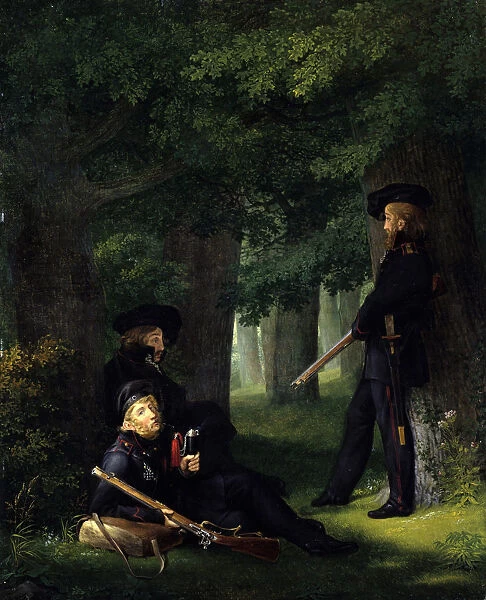 Outpost Duty (Theodor Korner, Karl Friedrich Friesen and Heinrich Hartmann), 1815. Artist: Kersting, Georg Friedrich (1785-1847)