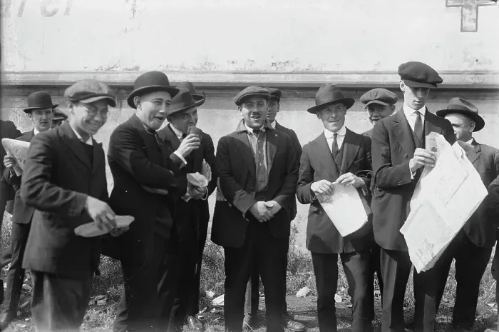 Framed Print : Outside Ebbets Field, between c1915 and c1920. Creator: Bain News Service Framed Print : Outside Ebbets Field, between c1915 and c1920. Creator: Bain News Service