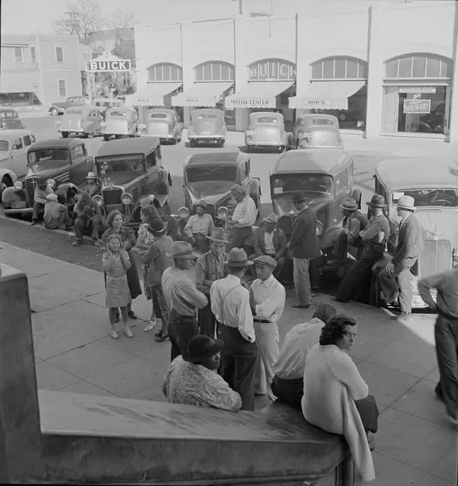 Framed Print : Outside the Labor Temple, during the cotton strike, Bakersfield, California, 1938. Creator: Dorothea Lange Framed Print : Outside the Labor Temple, during the cotton strike, Bakersfield, California, 1938. Creator: Dorothea Lange