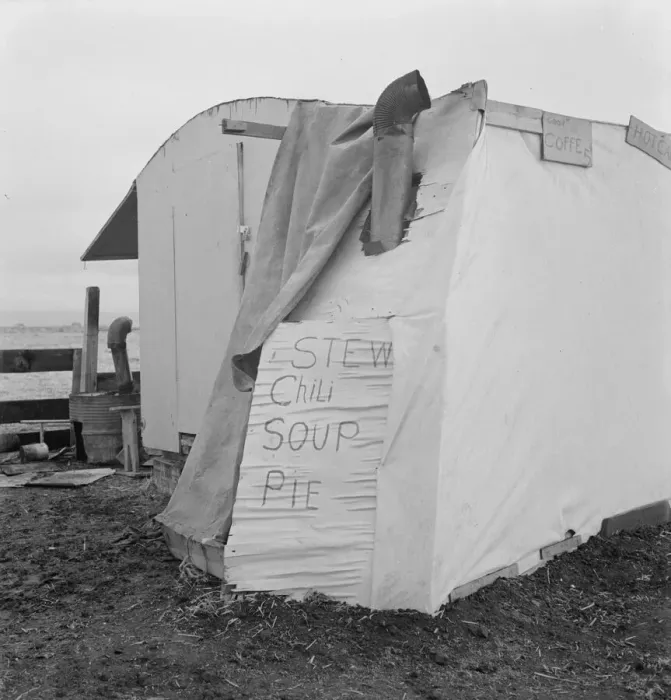 Framed Print : Outside of potato pickers camp, across from the... Tulelake, Siskiyou County, California, 1939. Creator: Dorothea Lange Framed Print : Outside of potato pickers camp, across from the... Tulelake, Siskiyou County, California, 1939. Creator: Dorothea Lange