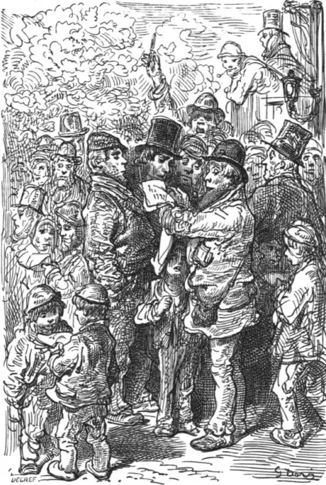 Framed Print : Outside the Ring, 1872. Creator: Gustave Doré Framed Print : Outside the Ring, 1872. Creator: Gustave Doré