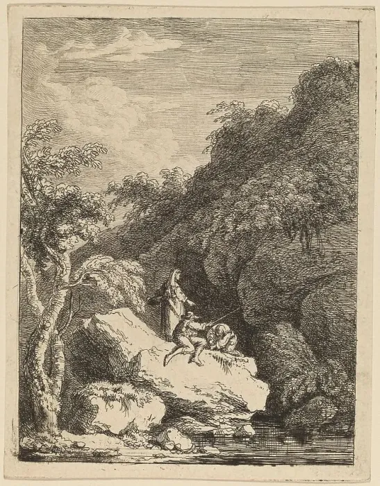 Framed Print : The Outskirts of Florence, on the Way to Rome, c. 1764. Creator: Franz Edmund Weirotter Framed Print : The Outskirts of Florence, on the Way to Rome, c. 1764. Creator: Franz Edmund Weirotter
