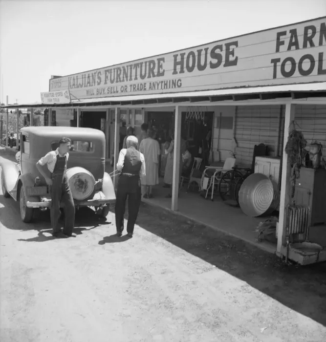 Framed Print : Outskirts of Fresno, on U. S. 99, 1939. Creator: Dorothea Lange Framed Print : Outskirts of Fresno, on U. S. 99, 1939. Creator: Dorothea Lange