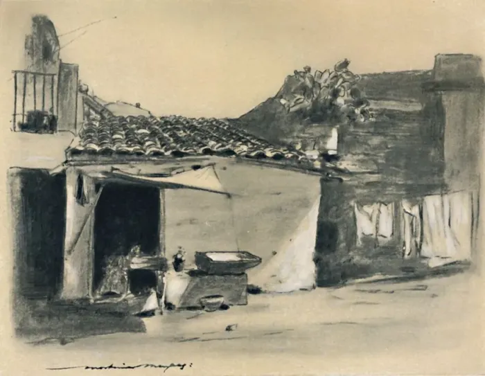 Framed Print : On the Outskirts of Palermo, 1903. Artist: Mortimer L Menpes Framed Print : On the Outskirts of Palermo, 1903. Artist: Mortimer L Menpes