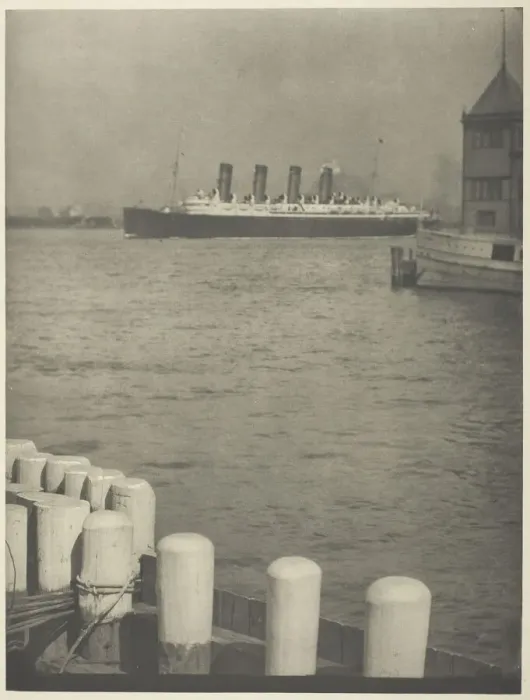 Framed Print : Outward Bound, The Mauretania, 1910. Creator: Alfred Stieglitz Framed Print : Outward Bound, The Mauretania, 1910. Creator: Alfred Stieglitz