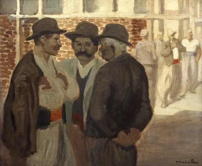Framed Print : Ouvriers du Batiment ( Construction Workers ), c1911. Artist: Theophile Alexandre Steinlen Framed Print : Ouvriers du Batiment ( Construction Workers ), c1911. Artist: Theophile Alexandre Steinlen