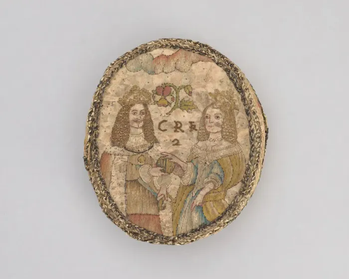 Framed Print : Oval Box Showing Charles II and Catherine of Braganza, England, c. 1660. Creator: Unknown Framed Print : Oval Box Showing Charles II and Catherine of Braganza, England, c. 1660. Creator: Unknown