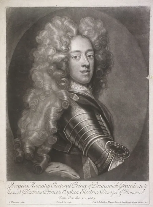 Framed Print : Oval portrait of George II, King of Great Britain, 1706. Artist: Joseph Smith Framed Print : Oval portrait of George II, King of Great Britain, 1706. Artist: Joseph Smith