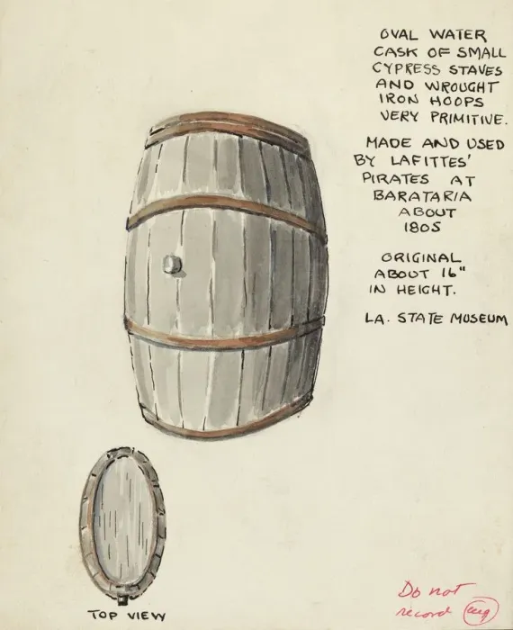 Framed Print : Oval Water Cask, 1935 / 1942. Creator: Unknown Framed Print : Oval Water Cask, 1935 / 1942. Creator: Unknown