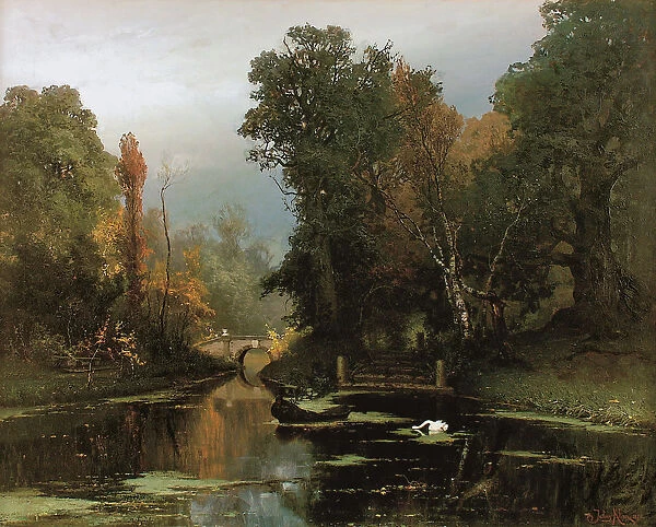 Overgrown pond (Gatchina park), 1878. Artist: Klever, Juli Julievich (Julius), von (1850-1924)